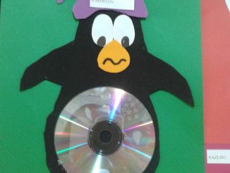 cd penguin craft idea for kids