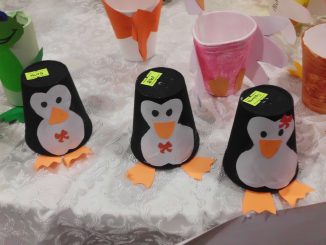 paper cup penguin craft