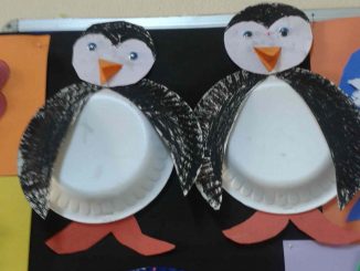 paper plate penguin craft idea