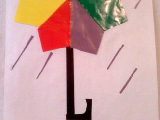 paper umbrella craft for kids