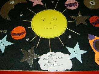 space bulletin board idea for kids