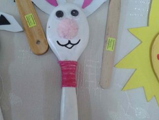 wooden spoon bunny craft