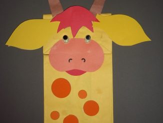 paper bag giraffe craft