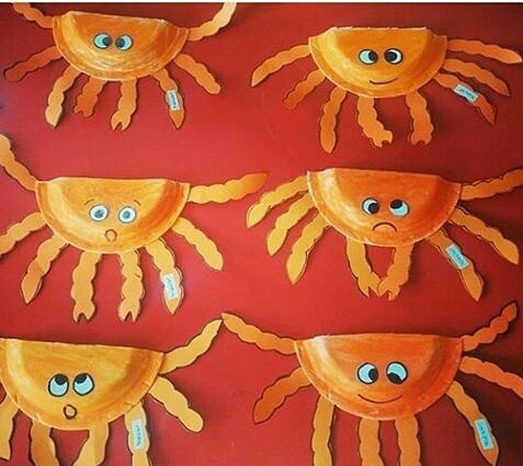 paper plate crab ideas