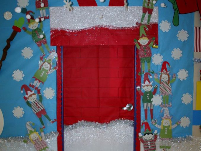 Christmas door decoration idea for kindergarten – Preschoolplanet