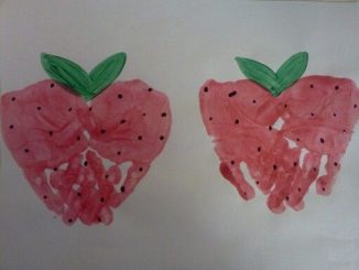 Handprint-strawberries-craft