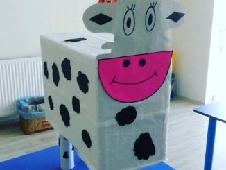 box cow craft idea for kids