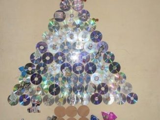 cd christmas tree bulletin board idea