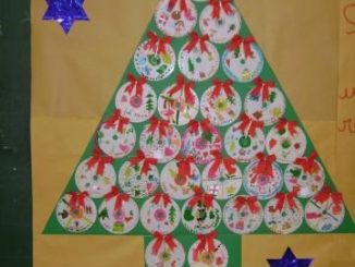 christmas tree bulletin board idea