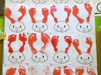 footprint bunny craft