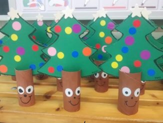 toilet paper roll christmas tree craft