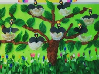 crow bulletin board idea for kids
