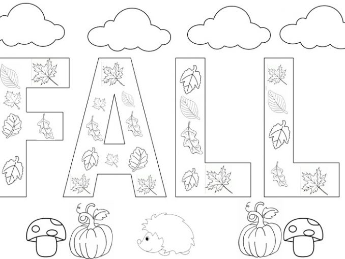 Fall coloring page for kids – Preschoolplanet