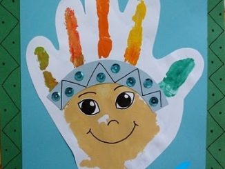 handprint native american craft idea for kids