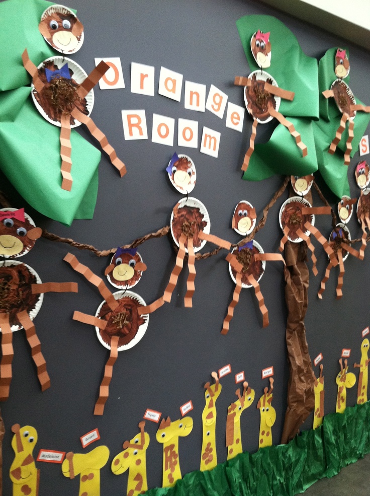 Jungle animal bulletin board idea – Preschoolplanet