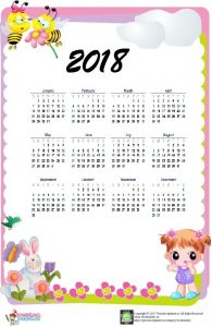calendar 2018 clipart