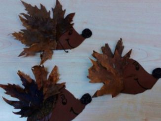 leaf hedgehog craft idea