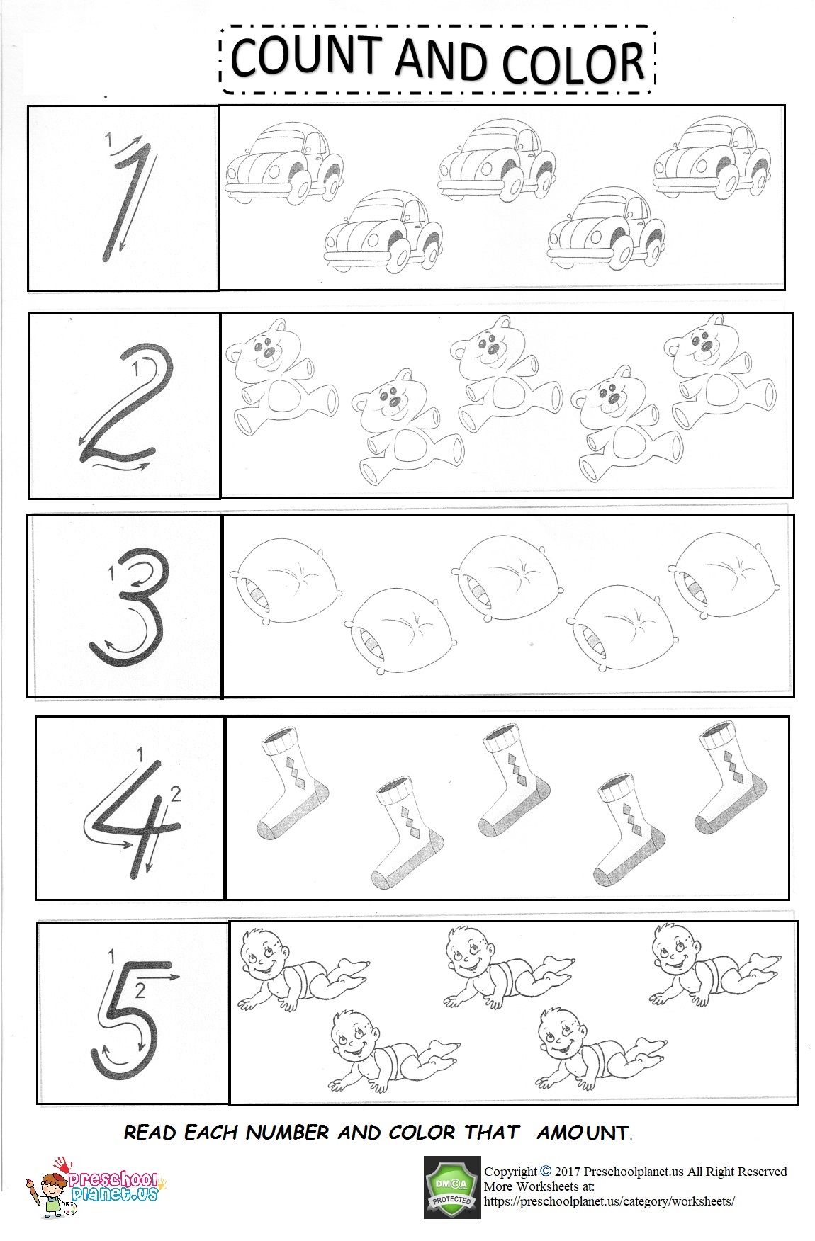 number count worksheet for kids – Preschoolplanet