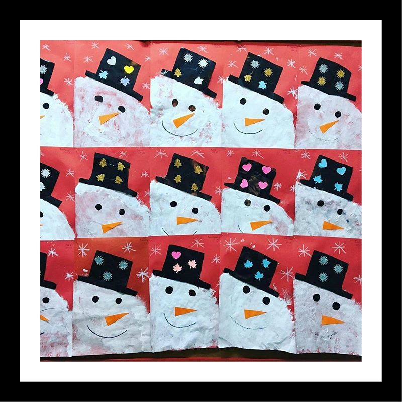 snowman craft for kindergarten
