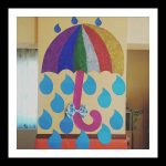 umbrella bulletin board idea