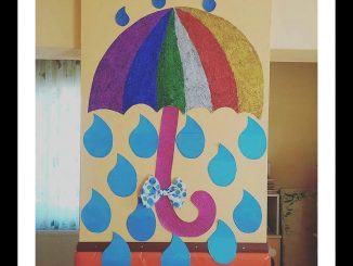 umbrella bulletin board idea