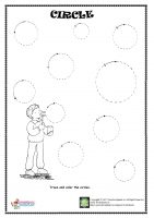 Circle trace worksheet – Preschoolplanet