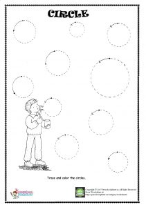 Circle trace worksheet