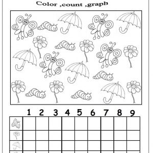 Spring graph worksheet for kids – Preschoolplanet