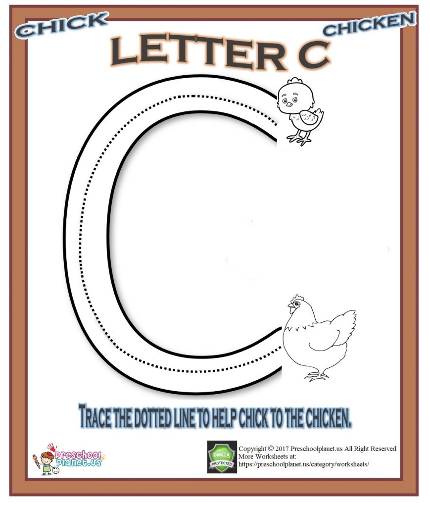 c letter worksheet