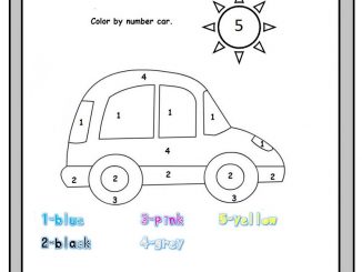 color by number car worksheet
