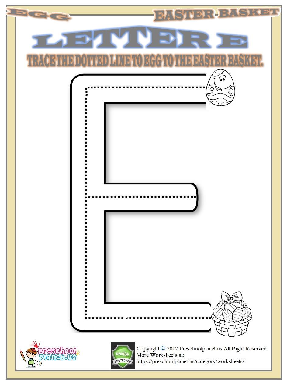 Tracing Letter E Worksheets For Preschool | Lliesinstitches