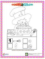 vNumber count and color worksheet printable – Preschoolplanet
