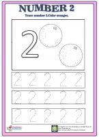 Number 2 trace worksheet – Preschoolplanet