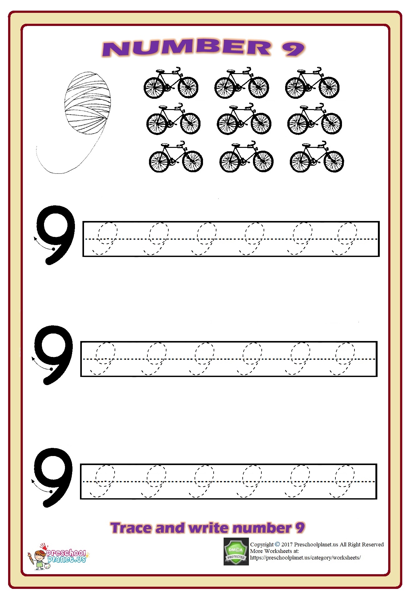 number-9-tracing-worksheets