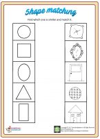 Shape Matching Worksheet – Preschoolplanet