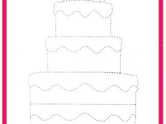 birthday cake trace worksheet
