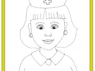 nurse trace and color worksheet