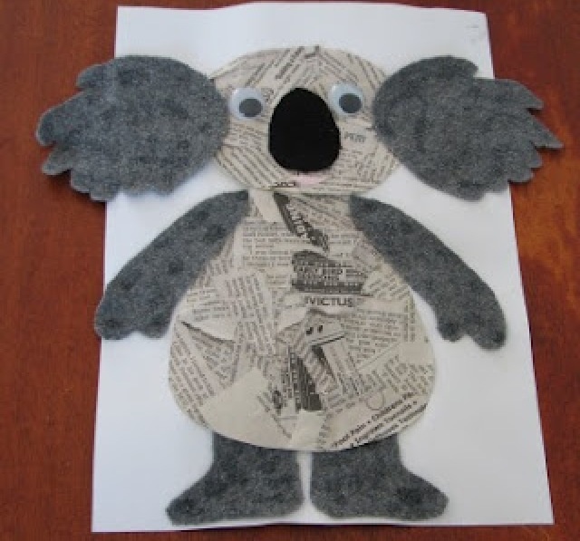 Koala-craft-idea-with-newspaper