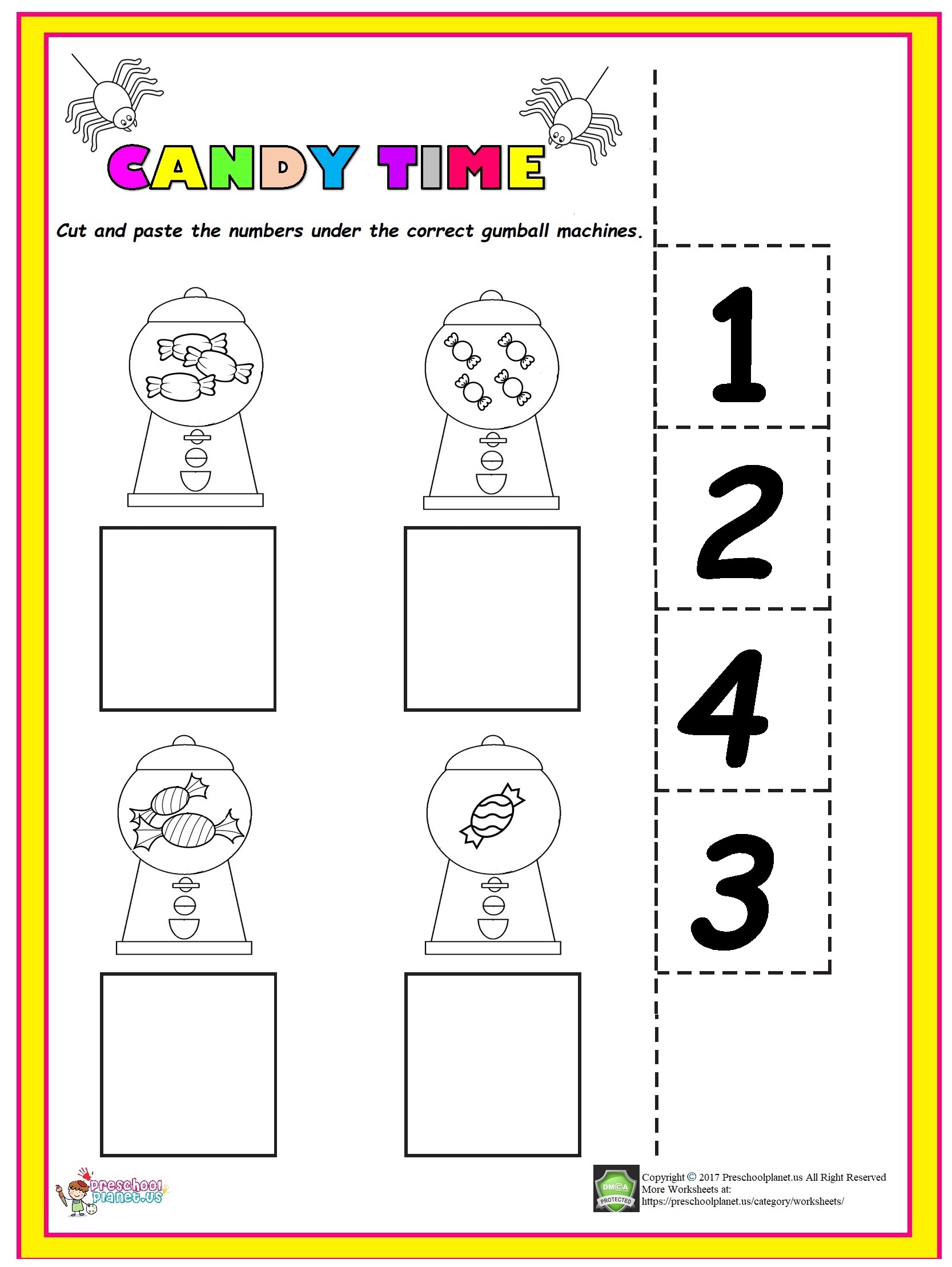 easy candy counting worksheet