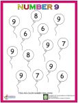 Number Nine Worksheet – Preschoolplanet