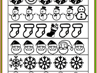 winter same and different worksheet
