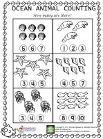 Sea Animal Counting Worksheet – Preschoolplanet