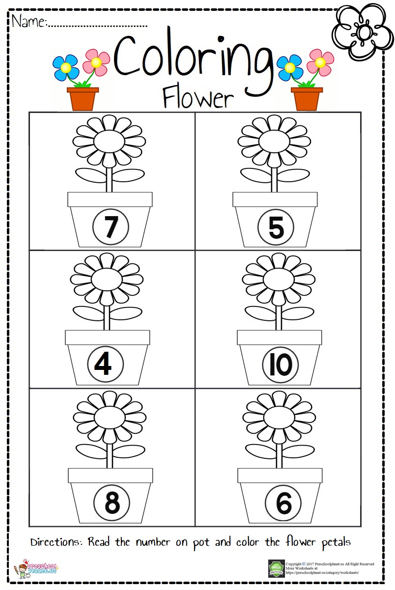 flower count worksheet