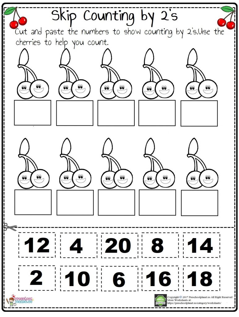 Skip Counting By 2’s Worksheet