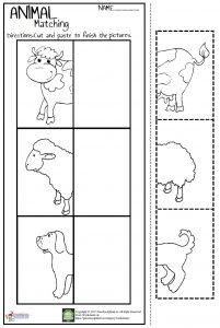 Animal Matching Worksheet – Preschoolplanet