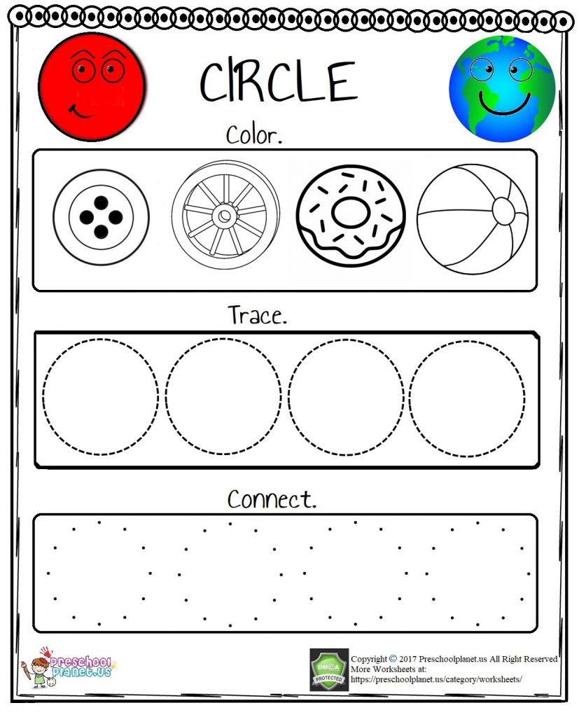 Easy Letter A Circle Worksheet Free